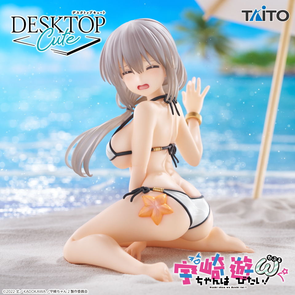 宇崎ちゃんは遊びたい！ω　Desktop Cute フィギュア　宇崎月～浜辺で水着ver.～
